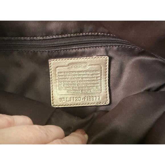 Coach Metallic Gold Signature Tote Bag - Picture 4 of 6